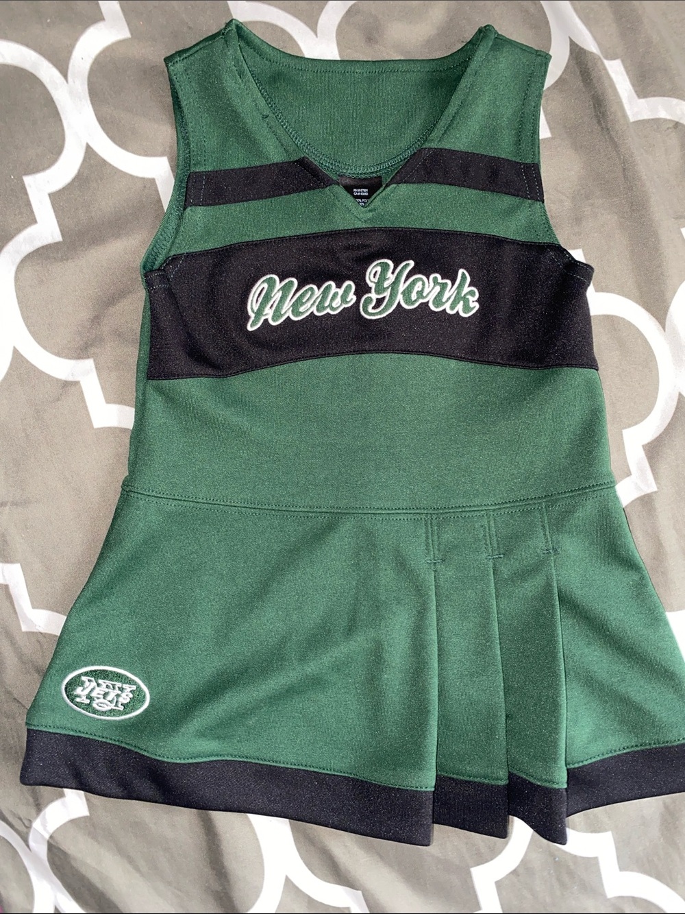 Girls' Green 'New York' Cheer Dress Top
